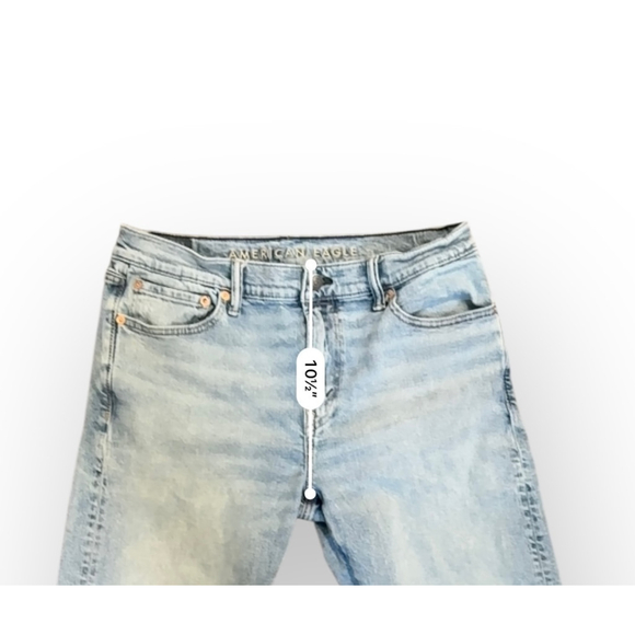 American Eagle Mens AirFlex Straight Slim Light Blue Denim Jeans Sz 32x34 - Picture 5 of 9